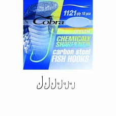 Крючок одинарный Cobra Crystal 1121NSB 10 шт.