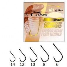 Крючок одинарный Cobra Struger 101NSB 10 шт.