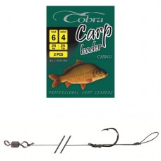 Крючок одинарный с поводком Cobra Carp Koi 2 шт.