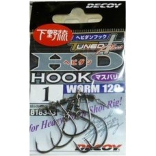 Крючок одинарный Decoy HD Hook masubari Worm 120 5 шт.