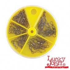 Набор вертлюгов с застежками Lucky John (30 шт.)