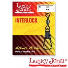 Вертлюги с застежкой Lucky John Barrel and Interlock Black