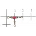Вертлюги Metsui Triple Swivel With Red Bead