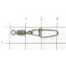 Вертлюги с застежкой Metsui Rolling Swivel With Crosslock Snap