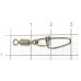 Вертлюги с застежкой Metsui Rolling Swivel With Crosslock Snap