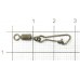 Вертлюги с застежкой Metsui Rolling Swivel With Hooked Snap