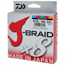 Леска плетёная Daiwa J-Braid X8 150m Multicolor