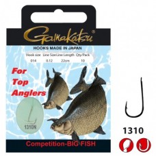 Крючок одинарный с поводком Gamakatsu BKS-1310N Allround 22см Comp 10 шт.