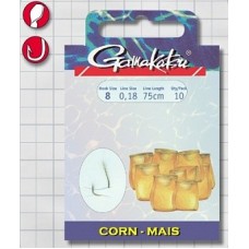 Крючок одинарный с поводком Gamakatsu BKS-1130G Corn 75см 10 шт.