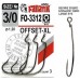 Офсетные крючки Fanatik FO-3312 Offset-XL