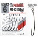 Офсетные крючки Fanatik FO-3315 Offset