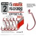 Офсетные крючки Fanatik FO-3312-XL Red