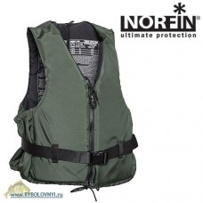 Жилет спасательный с воротником на молнии Norfin 50NG 70-90кг/зел.