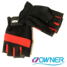 Перчатки Owner без пальцев (черно-красные)