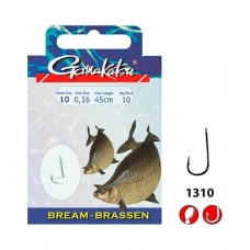 Крючок одинарный с поводком Gamakatsu BKS-1310N Bream 45см 10 шт.