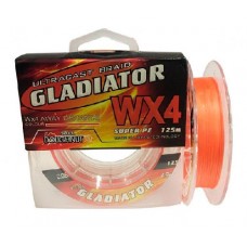 Леска плетёная Gladiator WX4 Away Distance Super PE 125m Orange