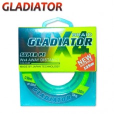 Леска плетёная Gladiator WX4 Away Distance Super PE 135m Yellow