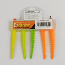 Приманка поролоновая под офсетный крючок Exclusive 3D Ex Worm Fluo MIX