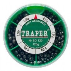 Набор грузил Traper 51113 (мелкая) 0.2 - 1.0гр. (120гр.)