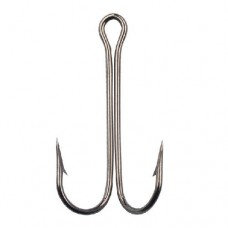 Двойной крючок Eagle Claw 2957DBP Platinum Black длинное цевьё 100 шт.