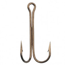 Двойной крючок Eagle Claw 2957DM Bronze длинное цевьё 50 шт.