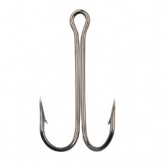 Двойной крючок Eagle Claw 2957DBP Platinum Black длинное цевьё 50 шт.