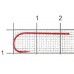 Крючок одинарный Metsui Round red