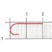 Крючок одинарный Metsui Round red