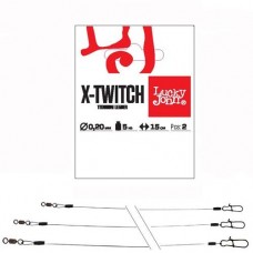 Поводки титановые Lucky John AFW Titanium (вертлюг + застежка)