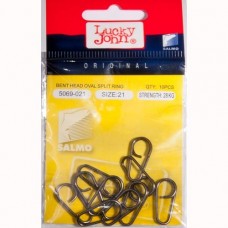 Кольца заводные Lucky John Bent Head Oval Split Rings