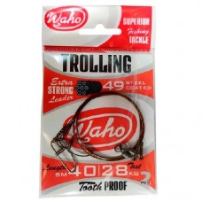 Поводки стальные для троллинга Waho AFW Trolling 49 нитей 40-60cm (1 уп./ 2 шт.)