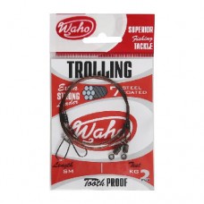 Поводки стальные для троллинга Waho AFW Trolling 7 нитей 40-60cm (1 уп./ 2 шт.)