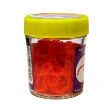 Насадки искусственные съедобные Kosadaka Bloodworm Мотыль оранжевый (банка, 9 г)