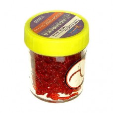 Насадки искусственные съедобные Kosadaka Bloodworm Мотыль красный (банка, 18 г)