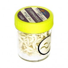 Насадки искусственные съедобные Kosadaka Maggot Опарыш белый (банка, 18 г)
