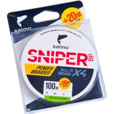 Леска плетеная Salmo Sniper BP All R Braid X4 125м 0,11 (Grass Green)