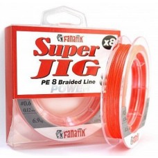 Плетеная леска Fanatik Super JIG PE X8 120m (0.12 мм) Orange