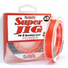 Плетеная леска Fanatik Super JIG PE X8 120m (0.14 мм) Orange