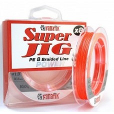 Плетеная леска Fanatik Super JIG PE X8 120m (0.16 мм) Orange