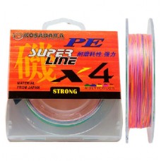 Леска плетеная Kosadaka Super Line PE X4 150м (0,10мм) Multicolor