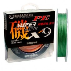 Леска плетеная Kosadaka Super Line PE X9 150м (0,40мм) Dark Green
