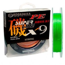 Леска плетеная Kosadaka Super Line PE X9 150м (0,25мм) Light Green