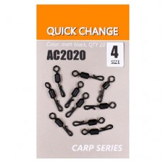 Вертлюги быстросъемные Orange Carp AC2020 Quick change (sz4, 10шт)