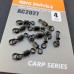Вертлюги быстросъемные Orange Carp AC2027 Ring swivels (sz4, 10шт)