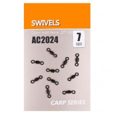 Вертлюги быстросъемные Orange Carp AC2024 Swivels (sz7, 10шт)